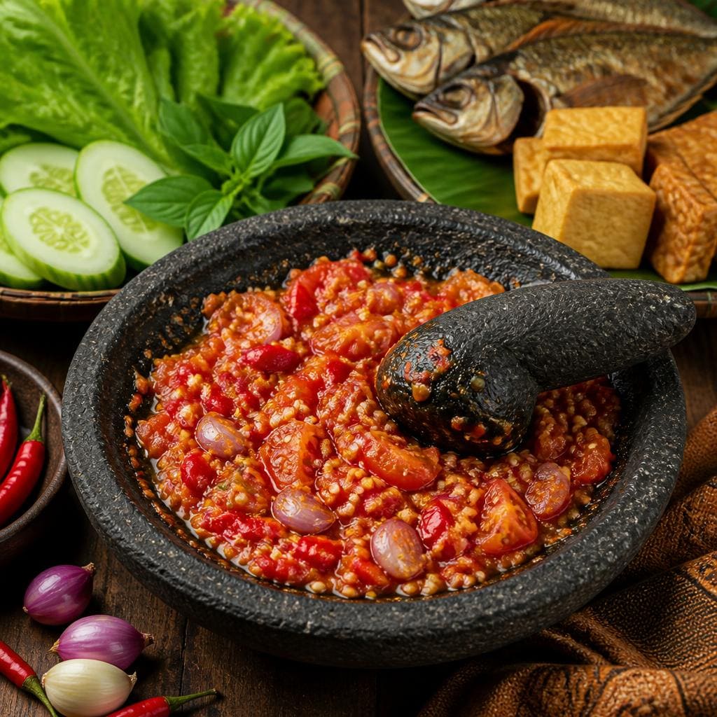 Sambel Cobek di RM Bumi Aki